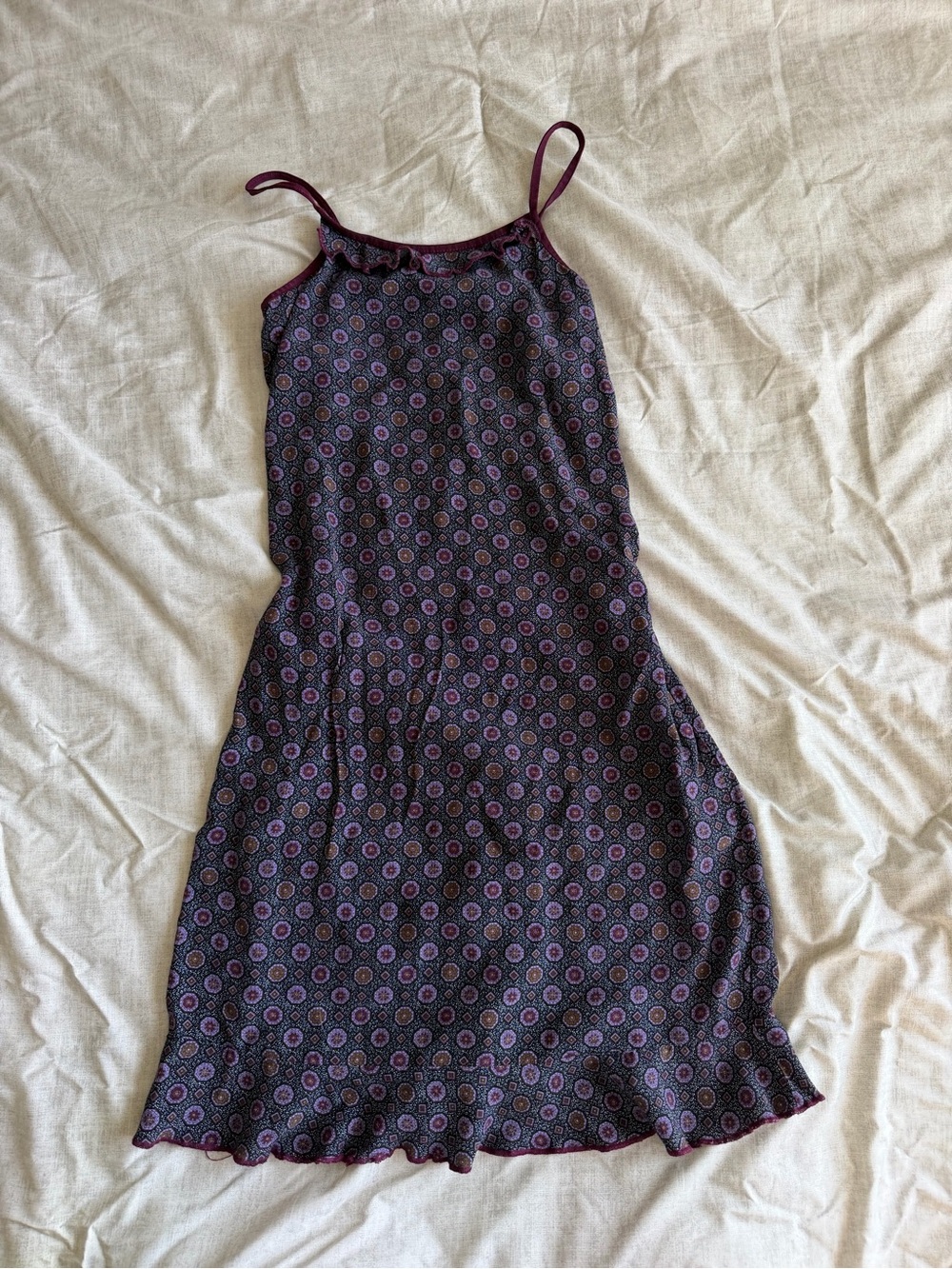 Xhilaration Y2K Purple Geometric Printed Cami Mini Dress (S)